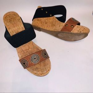 Wedge sandals boho cottage core fairycore